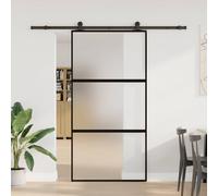 vidaXL Porte coulissante avec ferrure 102,5x205 cm Verre trempé & aluminium