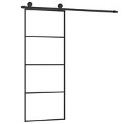 vidaXL Porte coulissante avec ferrure 76x205 cm Verre ESG & aluminium