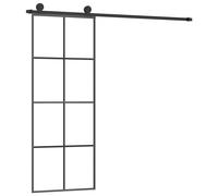 vidaXL Porte coulissante avec ferrure 76x205 cm Verre ESG & aluminium