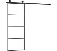 vidaXL Porte coulissante avec ferrure 76x205 cm Verre ESG & aluminium