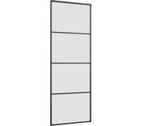 vidaXL Porte coulissante avec ferrure 76x205 cm Verre ESG & aluminium