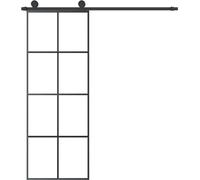 vidaXL Porte coulissante avec ferrure 76x205 cm Verre ESG & aluminium