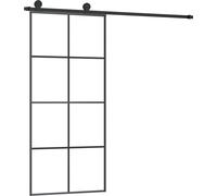 vidaXL Porte coulissante avec ferrure 90x205 cm verre ESG & aluminium