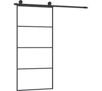 vidaXL Porte coulissante avec ferrure 90x205 cm verre ESG & aluminium