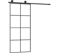 vidaXL Porte coulissante avec ferrure 90x205 cm verre ESG & aluminium