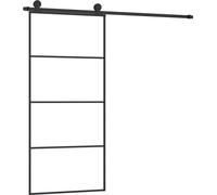 vidaXL Porte coulissante avec ferrure 90x205 cm verre ESG & aluminium