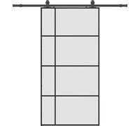 vidaXL Porte coulissante avec ferrure noire 102,5x205 cm verre ESG