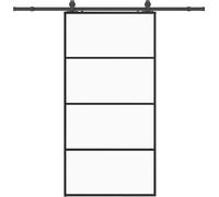 vidaXL Porte coulissante avec ferrure noire 102,5x205 cm verre ESG
