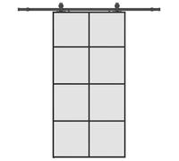 vidaXL Porte coulissante avec ferrure noire 102,5x205 cm verre ESG