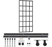 vidaXL Porte coulissante avec ferrure verre ESG & aluminium 90x205 cm