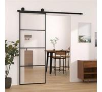 vidaXL Porte coulissante avec kit de quincaillerie 76x205 cm Verre ESG