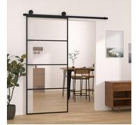 vidaXL Porte coulissante avec ferrure 90x205 cm verre ESG & aluminium