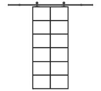 vidaXL Porte coulissante avec ferrure 90x205 cm Verre ESG et aluminium