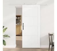 vidaXL Porte coulissante blanche 83 x 202 cm Bois de pin massif