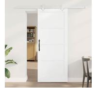 vidaXL Porte coulissante blanche 83 x 202 cm Bois de pin massif