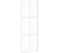 vidaXL Porte coulissante blanche 76x205 cm verre trempé et aluminium