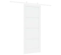 vidaXL Porte coulissante blanche 83 x 202 cm Bois de pin massif