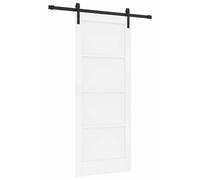 vidaXL Porte coulissante blanche 83 x 202 cm Bois de pin massif