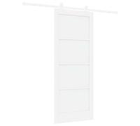vidaXL Porte coulissante blanche 83 x 202 cm Bois de pin massif