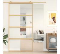 vidaXL Porte coulissante Golden 102,5x205 cm ESG-verre clair et aluminium
