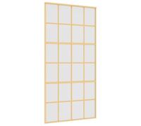 vidaXL Porte coulissante doré 102,5x205 cm verre ESG dépoli aluminium