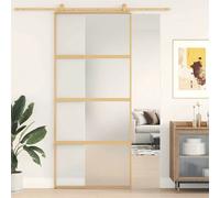 vidaXL Porte coulissante Golden 90x205 cm Mat verre ESG et aluminium