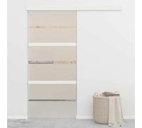vidaXL Porte coulissante verre ESG et aluminium 90x205 cm argenté