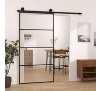 vidaXL Porte coulissante avec ferrure 102,5x205 cm Verre ESG & aluminium