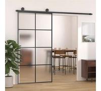vidaXL Porte coulissante avec ferrure 102,5×205 cm Verre ESG et aluminium