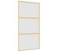 vidaXL Porte coulissante Golden 102,5x205 cm Mat verre ESG et aluminium