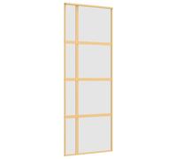 vidaXL Porte coulissante Golden – Verre ESG dépoli doré, aluminium 76x205 cm