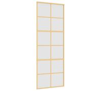 vidaXL Porte coulissante Golden 76x205 cm Mat verre ESG et aluminium