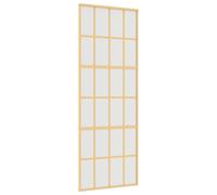 vidaXL Porte coulissante Golden 76x205 cm Mat verre ESG et aluminium