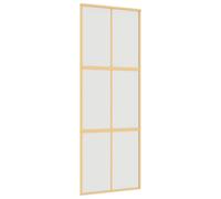 vidaXL Porte coulissante Golden 76x205 cm Mat verre ESG et aluminium