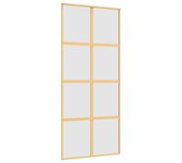 vidaXL Porte coulissante Golden 90x205 cm Mat verre ESG et aluminium