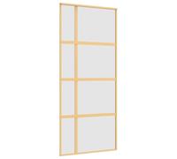 vidaXL Porte coulissante Golden 90x205 cm Mat verre ESG et aluminium