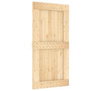 vidaXL Porte coulissante NARVIK, 100 x 210 cm (213,5 cm), finition naturelle et noire