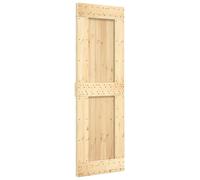 vidaXL Porte coulissante NARVIK, 70 x 210 cm (152,5 cm), couleur naturelle et noire