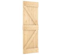 vidaXL Porte coulissante NARVIK 70 x 210 cm (152,5 cm) Naturel et noir, Quincaillerie de porte coulissante moderne, mécanisme gain de place, rail en bois pour diviseurs d'intérieur