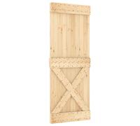 vidaXL Porte coulissante NARVIK, 80 x 210 cm (152,5 cm), finition naturelle et noire