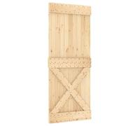 vidaXL Porte coulissante NARVIK, 85 x 210 cm (152,5 cm), finition naturelle et noire
