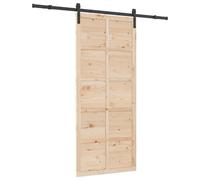 vidaXL Porte coulissante Nature 100 x 208 cm Pin massif