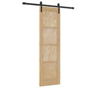 vidaXL Porte coulissante Nature 61 x 198,5 cm Bois de pin massif