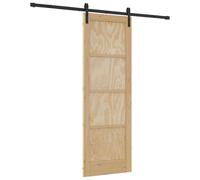 vidaXL Porte coulissante Nature 73,5 x 211 cm Bois de pin massif