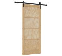 vidaXL Porte coulissante Nature 86 x 198,5 cm Bois de pin massif