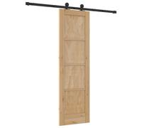 vidaXL Porte coulissante Naturel et Noir 61 x 198,5 cm