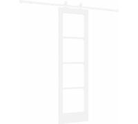 Porte coulissante vidaXL ORKDAL, blanche, 61 x 198,5 cm, en pin massif et verre