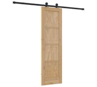 vidaXL Porte coulissante ORKDAL, 61 x 198,5 cm, en bois massif de pin, finition naturelle