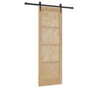 vidaXL Porte coulissante ORKDAL, 73,5 x 211 cm, en bois massif de pin, finition naturelle