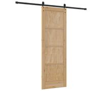 vidaXL Porte coulissante ORKDAL, 73,5 x 211 cm, en bois massif de pin, finition naturelle